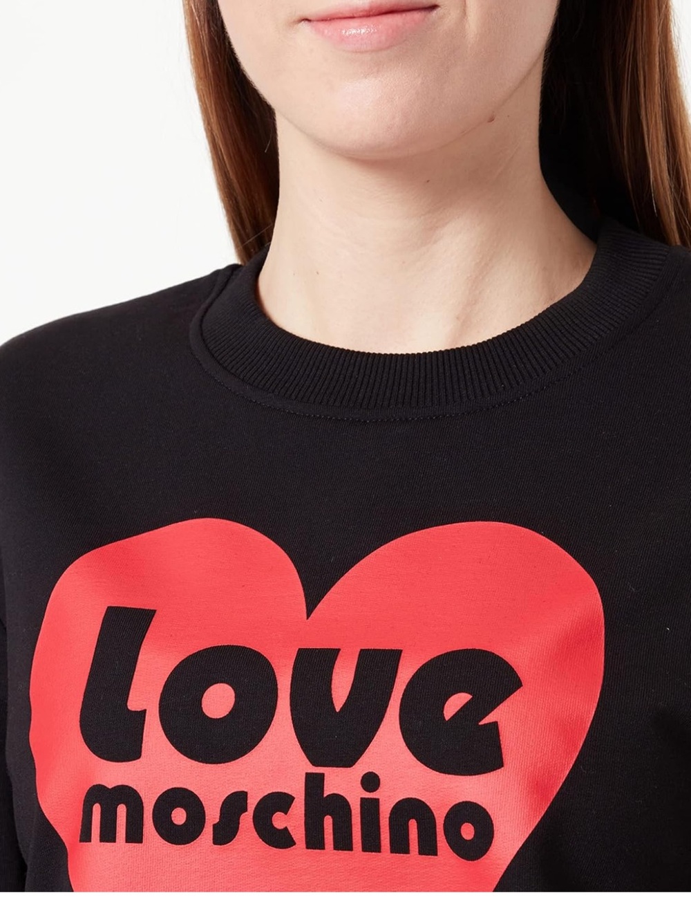 Love Moschino Black Sweatshirt with Red Heart Graphic - Picture 2 of 9